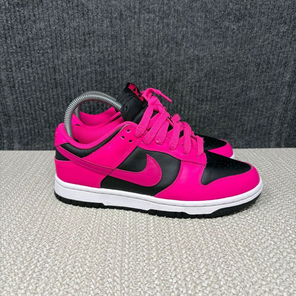 Nike Dunk Low Fireberry Fierce Pink Black Shoes Women’s Size 7 DD1503-604